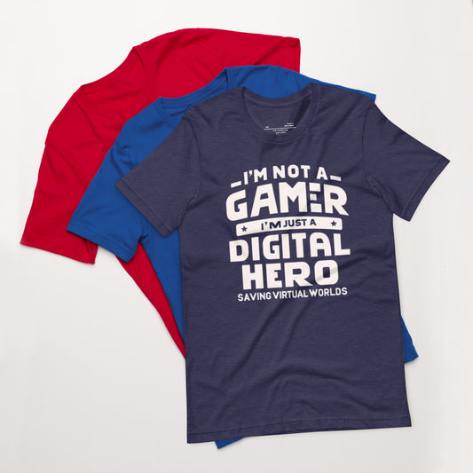 Digital Hero: The Virtual World Savior - Unisex t-shirt