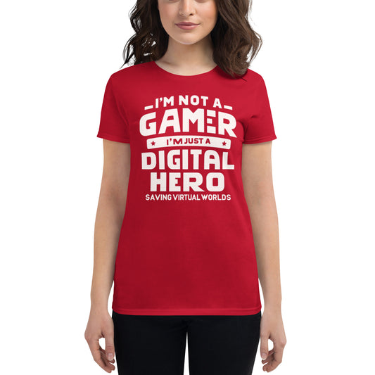 Digital Hero: The Virtual World Savior - Women's short sleeve t-shirt